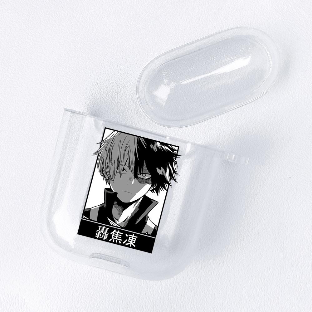 Anime My Hero Academia Figurer Gjennomsiktig Airpods-deksel for Funda Airpods 2/1 Deksel Boku No Hero Academia Mykt TPU-deksel Coque