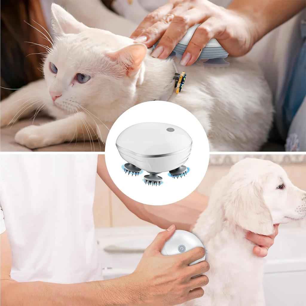 Durable And Safe Head Massager With Adjustable Speed For Scalp Massage Red Light For Hair Care Soft Silicone For Deep Kneading Of The Head