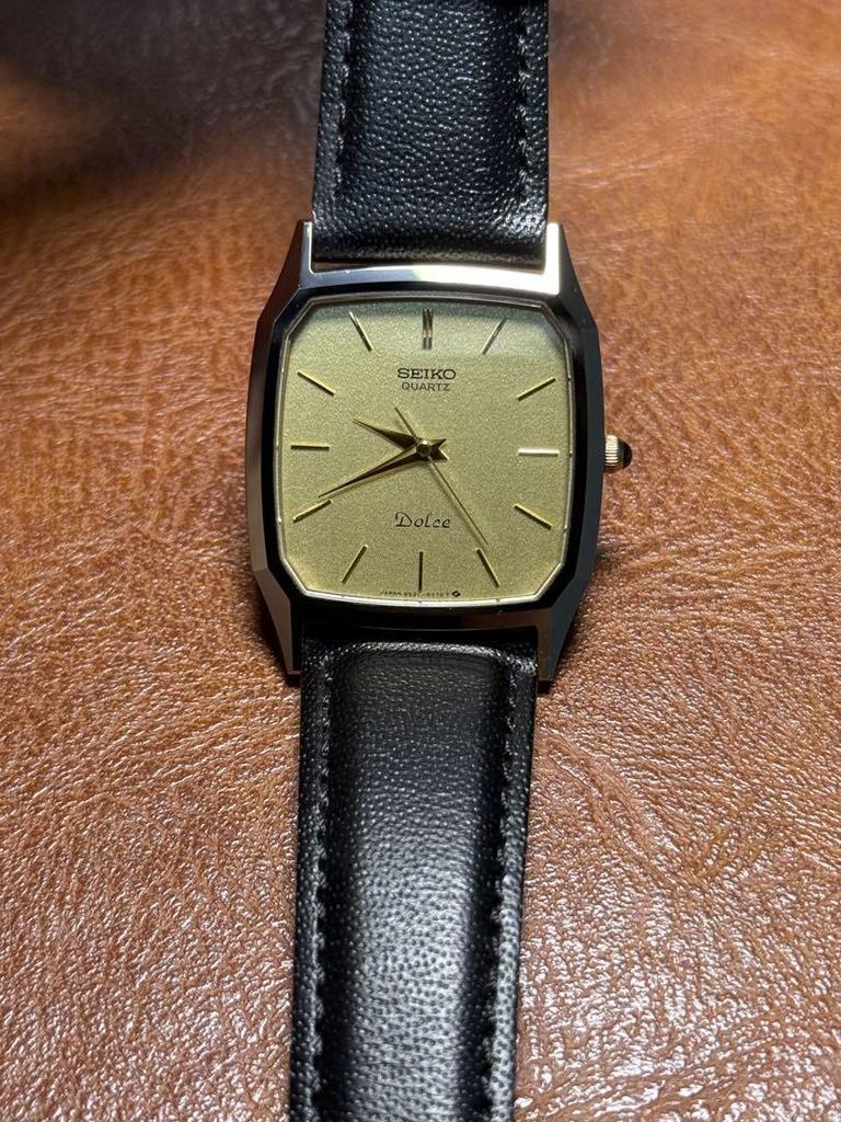 [USED] A80 Rare Working Seiko Dolce Square Watch from the 1980s