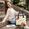 Fall Pumpkin Printed Tote Bag Casual Daily Use Portable Large Capacity Fashion Handbag