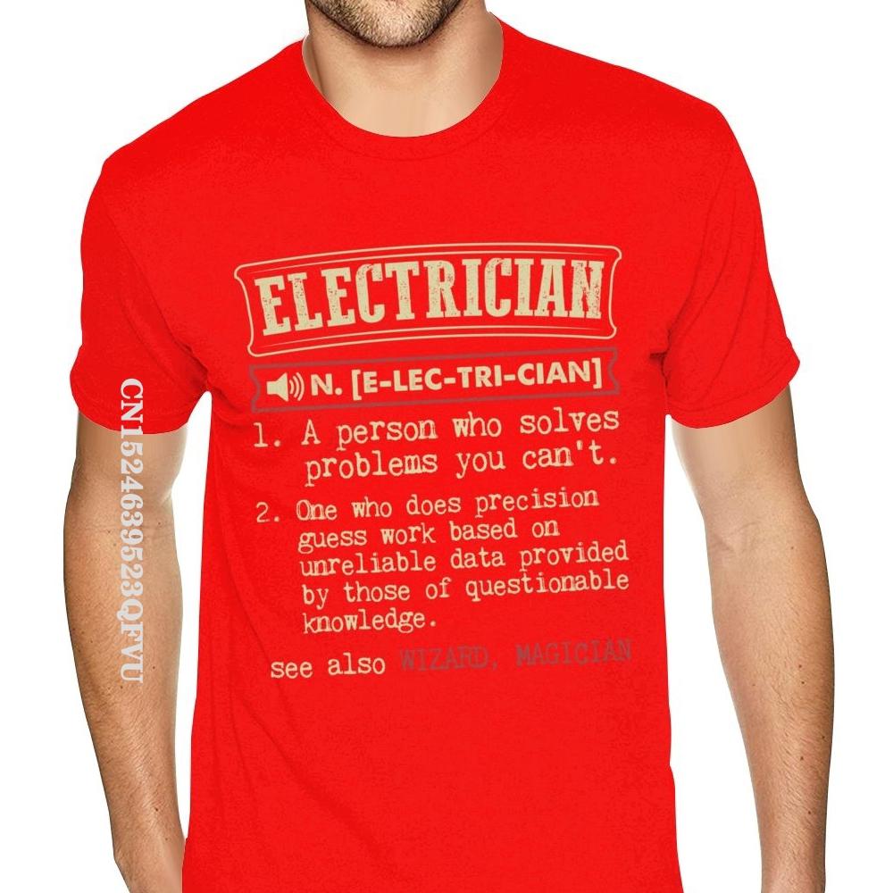 Senaste Elektriker Rolig Ordbok Term T-shirt Anpassad Oversized Anime T-shirt Män Jul Män Kvinnor Svart T-shirt