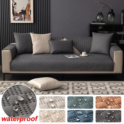 Wasserdichte Sofabezüge, rutschfestes Leder-Sofa-Sitzkissen, einfarbig, rutschfest, für 1/2/3/4-Sitzer-Sofa, rutschfeste Schutzhülle