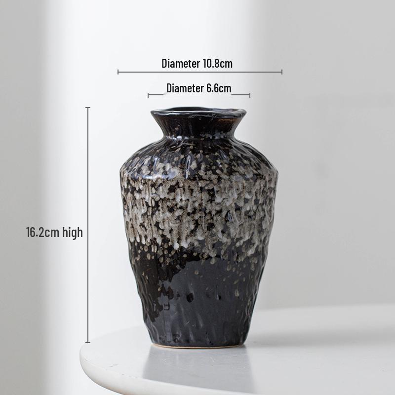 Retro Chinese Ceramic Vase: Elegant Flower Insert for Living Room, Dining Table, Hotel, and B&B Decor