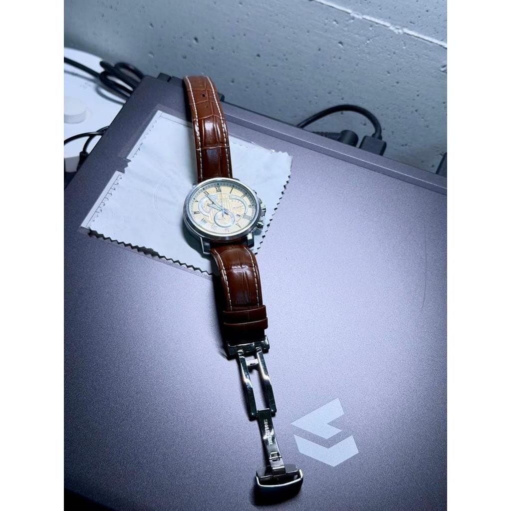 Used CASIO BESIDE BEM-506 Men's Watch Quartz New Battery Replaced