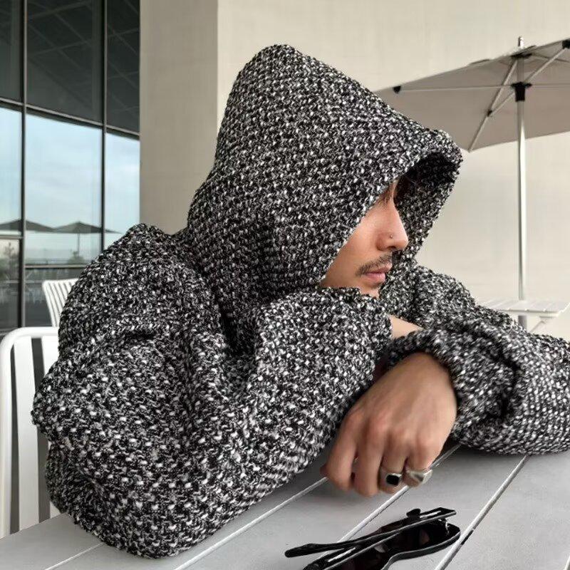 Men's Cross-Border Hooded Sweatshirt - Casual American Style, Loose Fit, Trendy Brand for Autumn & Winter