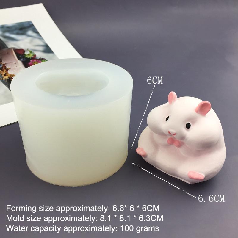 Hamster Silicone Cake Mold Hamster Shape Mousse Mould Cute Hamster Candle Mold Baking Cake Decoration Tools Kitchen Accessories