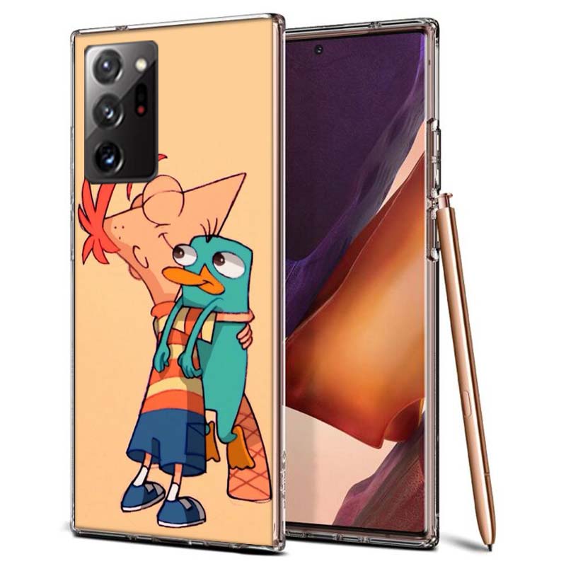 Cartoon Perry The Platypus Phone Case for Samsung A55 A35 A25 A15 A07 A05S A16 A17 A26 A36 A37 A56 A57 Galaxy Note 20 10 A50S A7