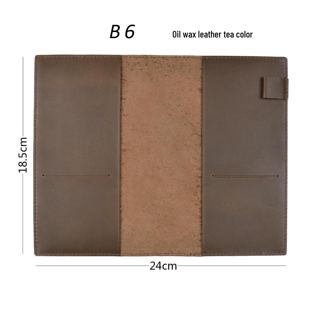 Genuine Leather A5/A6/B6 Notebook Cover - Top Layer Vegetable Tanned Protective Envelope Case