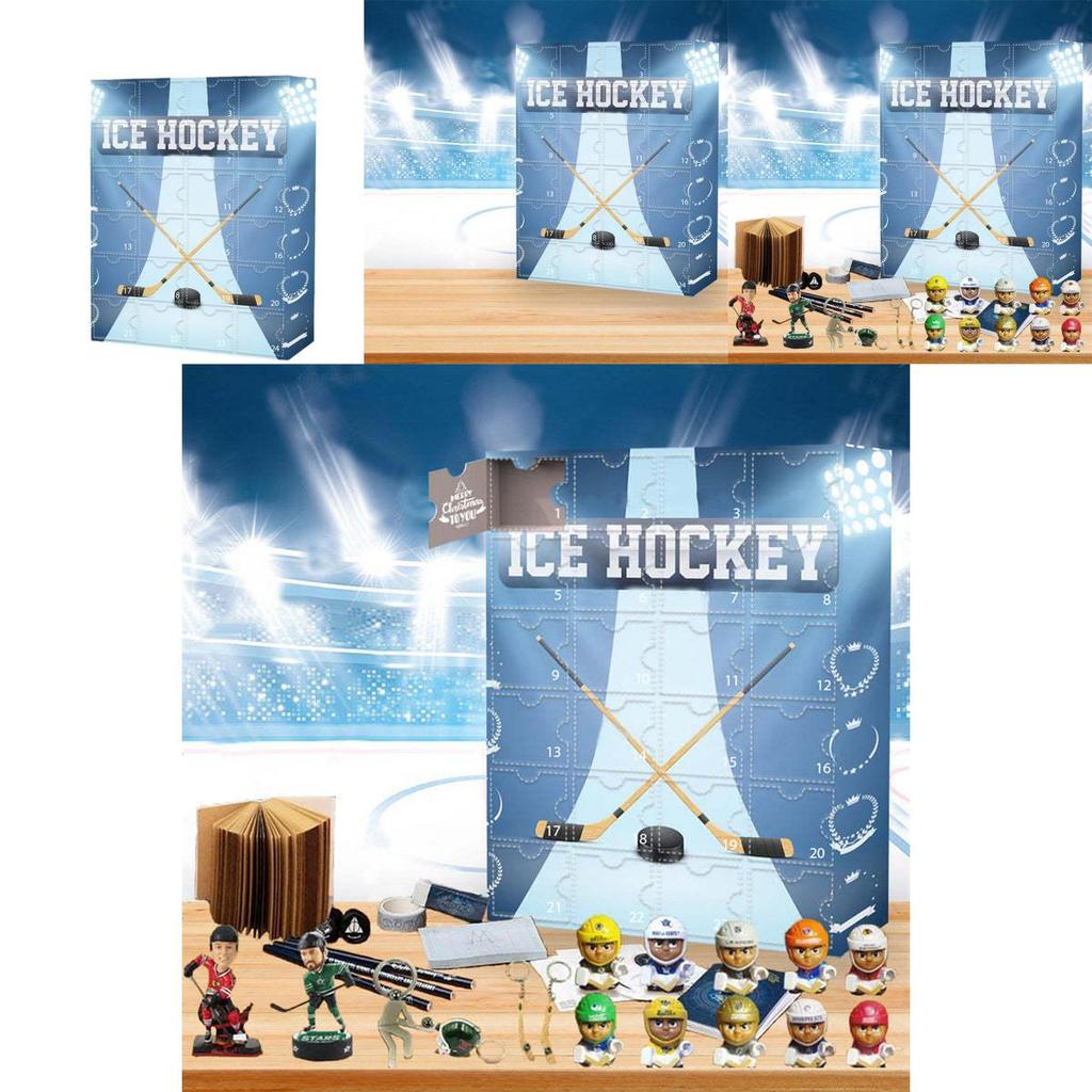 Hockey Advent Calendar With Gift Box For Christmas Party And Holiday Celebration