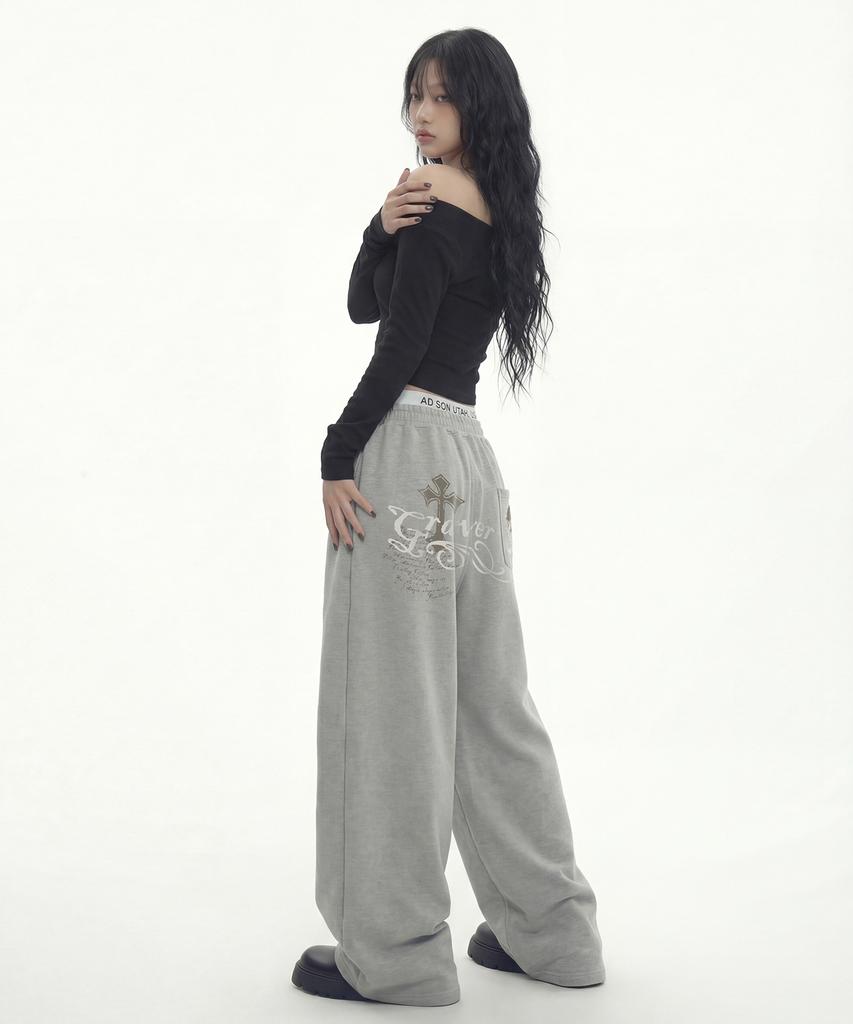 GRAVER [Unisex] Dontcry Training Wide Pants_2 Colors
