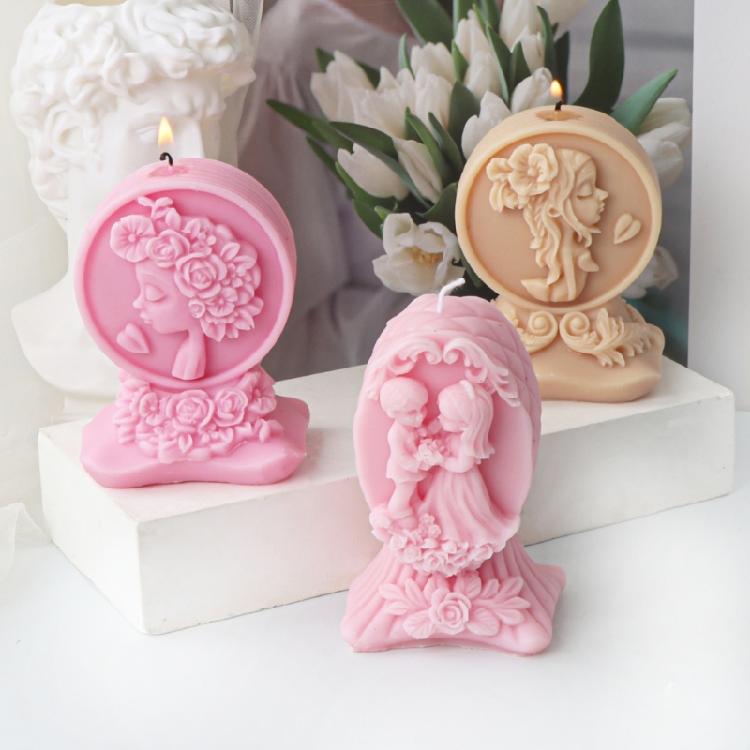 Reusable Silicone Mold Girl/Married Couple Candle Mould Creative Aromatherapy Making Mold Festive Decoration Supplies