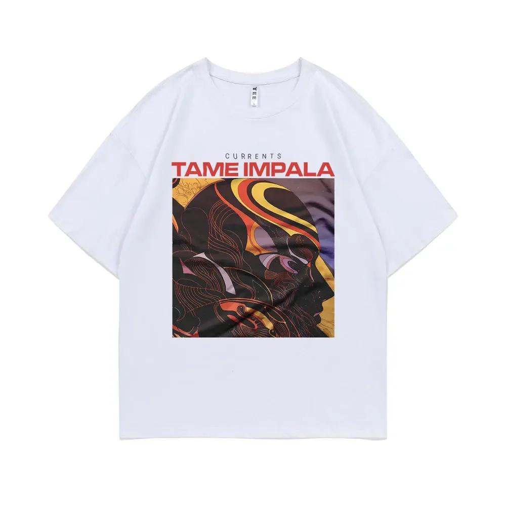 

Ограниченный принт Tame Impala Футболка Мужская Хлопок Футболки Мужские Хип-Хоп Свободные Топы Футболки Мужчины Женщины Винтаж Рок Панк Футболки S