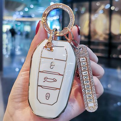 Soft Tpu Auto Smart Key Fob Cover Case Housing Fit For Peugeot 308 408 508 2008 3008 4008 5008 Citroen C4 C4L C6 C3-Xr Picasso Ds3 Ds4 Ds5
