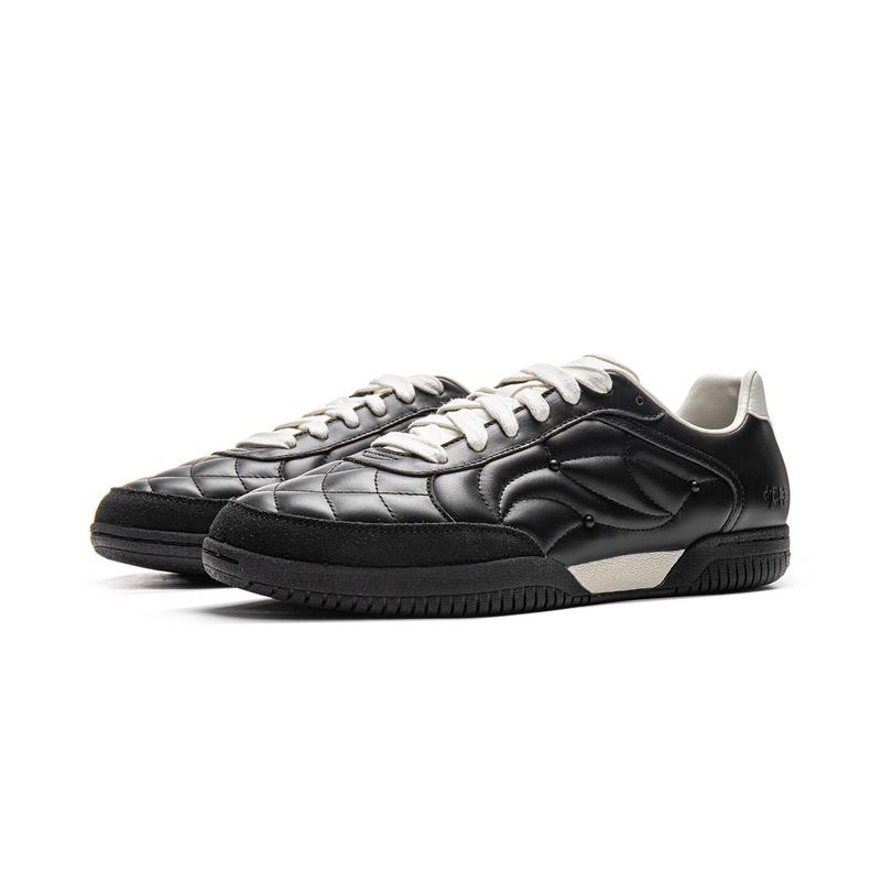 Li Ning Fashion Trendy Versatile Shock Absorbing Non-Slip Wear-Resistant Low-Top Casual Shoes Unisex Casual Shoes Black AZGV165-1