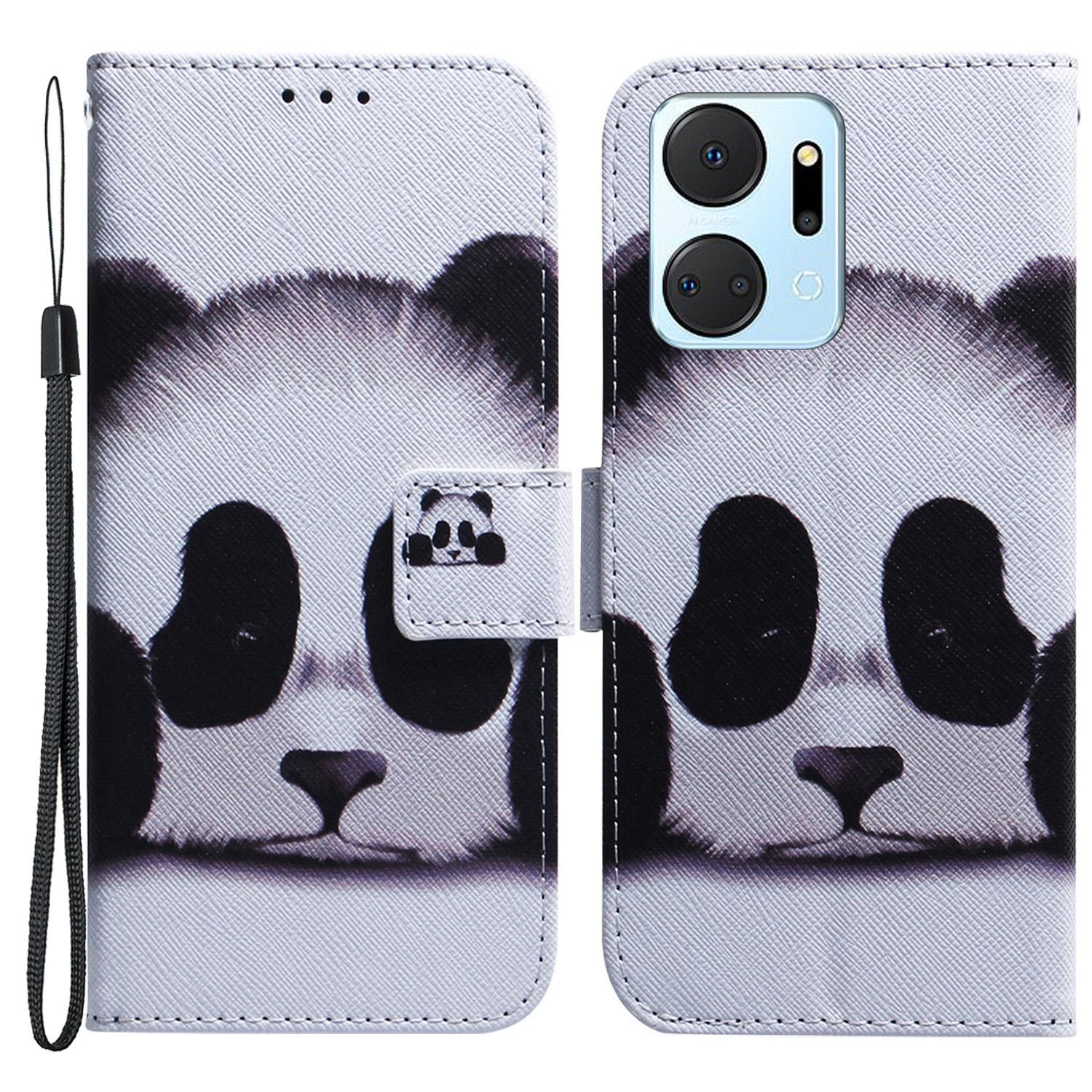 

Защитный чехол для Honor X7a 5G из ПУ кожи, откидная обложка-фолио, чехол-кошелек для телефона Panda