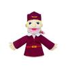 Bambola peluche burattino a mano per l'industria, burattino a mano pompiere, la bocca si muove, per accompagnare e calmare i bambini