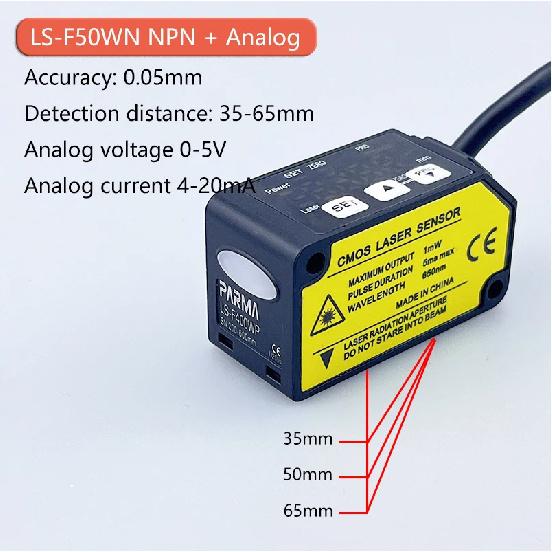CMOS Laser distance sensor Laser Distance Ranging sensor Switch analog dual-output Laser sensor Laser Displacement sensor