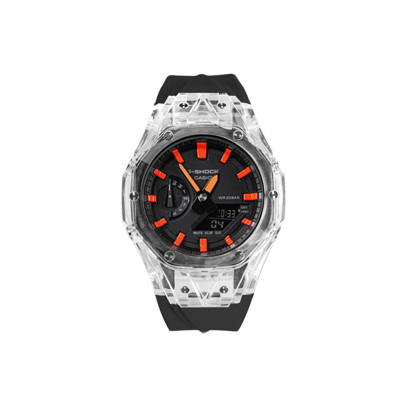 Casio Unisex Liquid Crystal,Analog Dual Display Series 48.5mm Black Watch GA-2100-1A1(Watch8--)