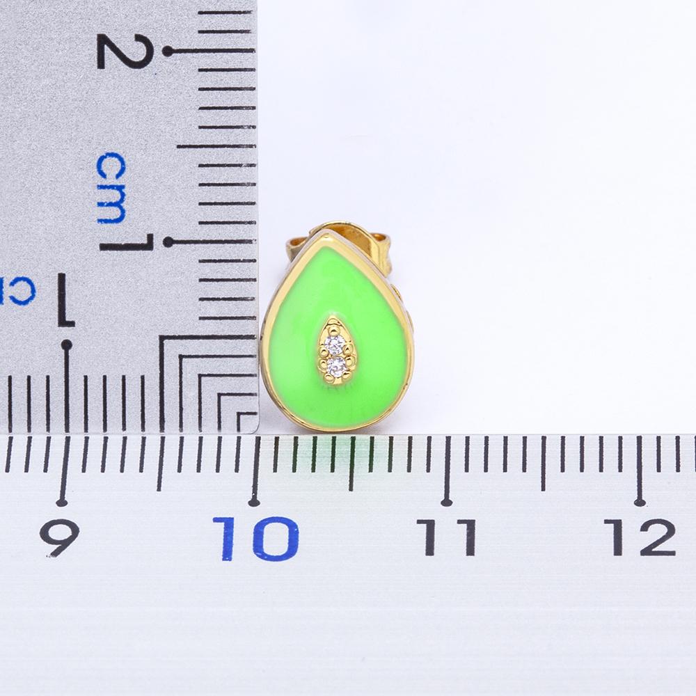 New Arrival Water Drop Shape Colorful Drip Oil Cute Delicate Stud Earrings for Women Summer Beach Enamel Party New Year Jewelry