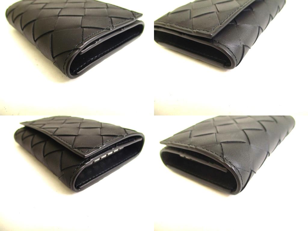 Authentic BOTTEGA VENETA Black Leather Silver H/W 6 Pics Key Cases #a120  Refurbished