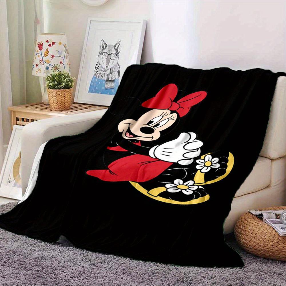 

1pc Minnie Mouse Floral Sandals Design Soft Home Decorative Blanket - Cute Cartoon Print Throw Blankets for Room Decorationz014 130cmx150cm