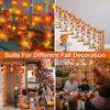 20ft 40 LED Maple Leaf Light String Halloween Thanksgiving Garden Party Decoration Lights Hold On And Flashing