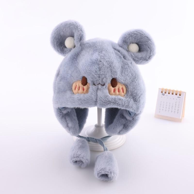 0-6M Baby Hat Autumn and Winter Six-month Baby Hat Plush Winter Male Treasure Cute Super Cute Winter Princess Ear Protection