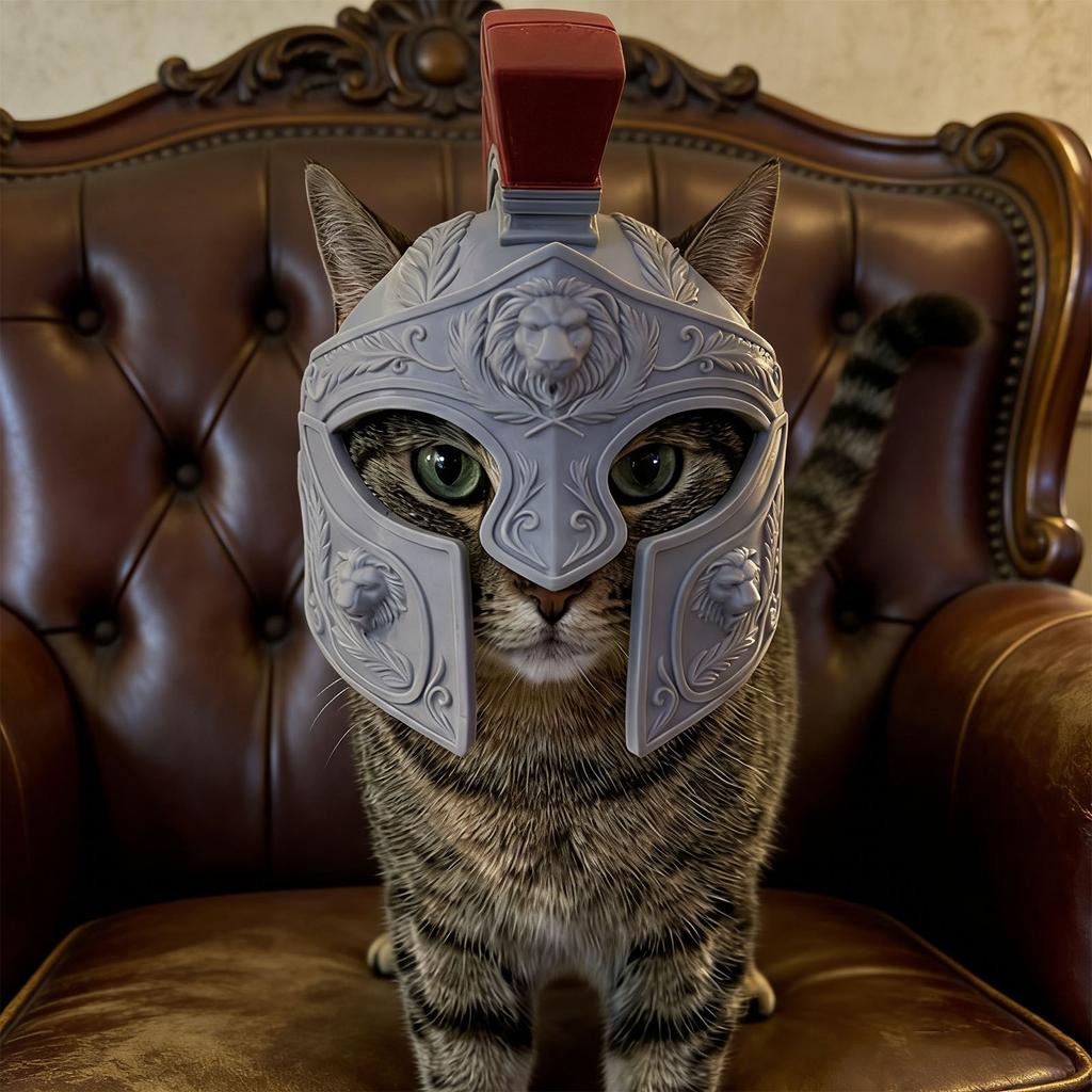 Role Playing Roman Helmet Lovely Cats Ear Helmet Costume Accessory for Themed Parties and Photo Props