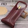 Single Wine Carrier Faux Leather Tote Bag, Portable Pouch, Waterproof Durable Bottle Holder Protector Sleeve for Champagne Beer Bag