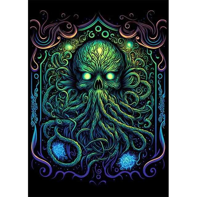 Abstract Cthulhu Mythology Diablo Prints Poster Canvas Painting Modern Wall Art Pictures for Living Room Bedroom Home Decoration