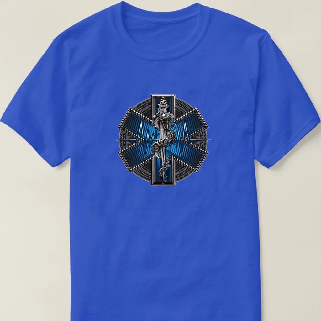 EMS EMT Star of Life symbol medical Paramedics T Shirt. New 100% Cotton Short Sleeve O-Neck Casual T-shirts Loose Top Size S-3XL