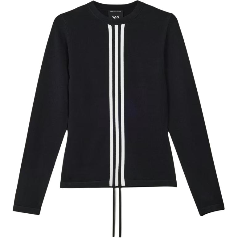 

Y-3 Полосатая приталенная футболка с длинным рукавом Женские топы KB3692 L