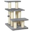Dog Stairs, 3 Steps, 54 Cm High, Pet Stairs for Small Dogs and Cats with Sisal Scratching Posts and Toy Ball