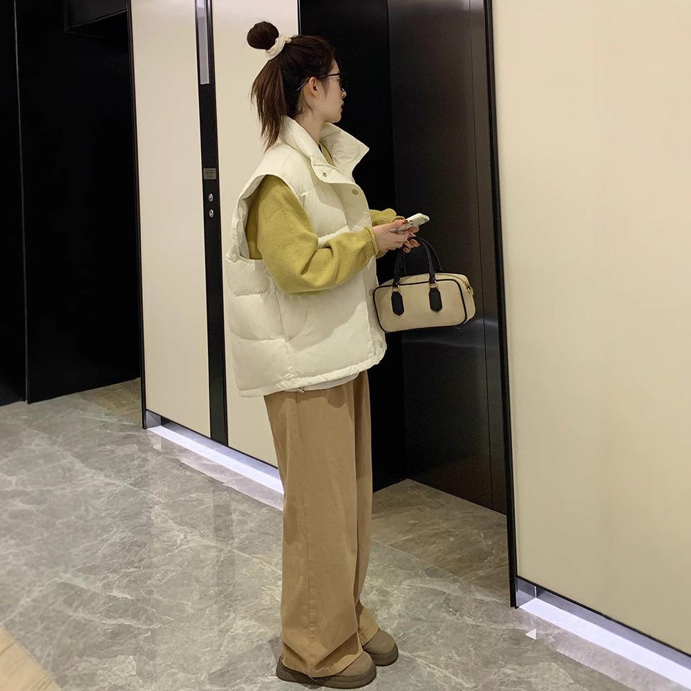 2024 autumn and winter new down vest women's white duck down light and loose versatile vest vest vest jacket
