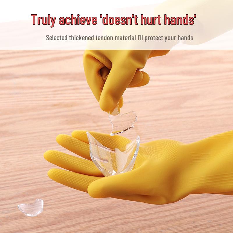 Durable Waterproof Rubber Gloves: Wear-Resistant Latex for Household and Kitchen Use
