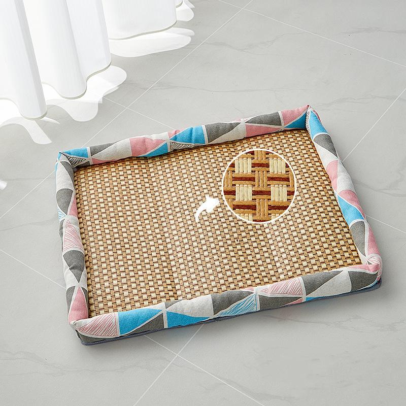 Pet Summer Mat Dog Cat Cooling Pad Moistureproof Rattan Wear Cat Mat Summer Cooling Pet Bed Quality Cool Cold 4 Size