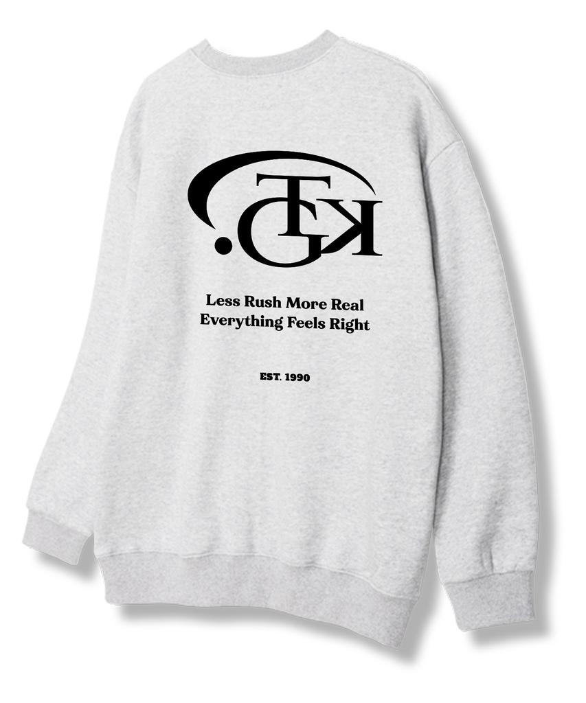 TI.GLAKE Tk Club Light Gray Sweatshirt [Fleece Lining]