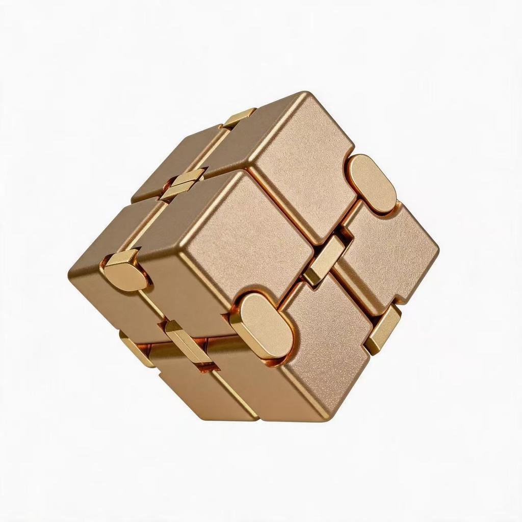 AL Alloy Metal Fidget Infinity Cube Gadgets Hračky pro dospělé, Magic Cube pro úlevu od stresu