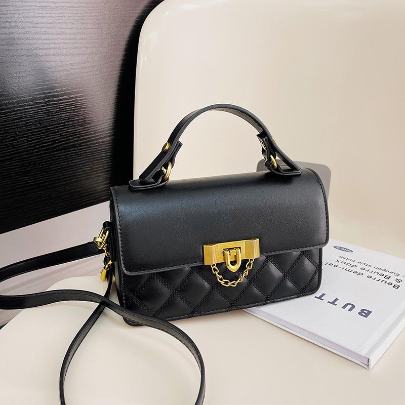 Роскошная сумка через плечо с ромбовидным узором: Модная и универсальная женская сумка от Ins Fashion чёрный