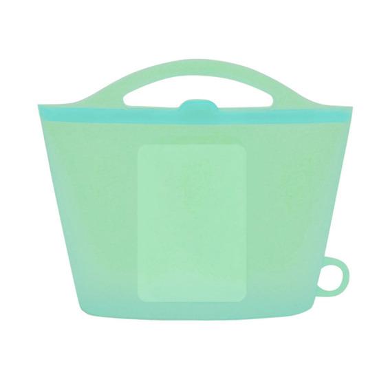 Sac de rangement en silicone de 1 L, bonne étanchéité, organisateur de conservation des aliments, pochette de rangement pour fruits au réfrigérateur, sac de désinfection à la vapeur pour micro-ondes, sac de chauffage des aliments