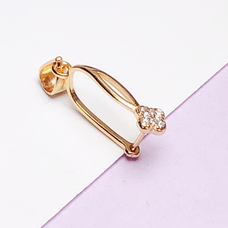S925 Silver Amber Jasper Safety Clip Charm Pendant for Women