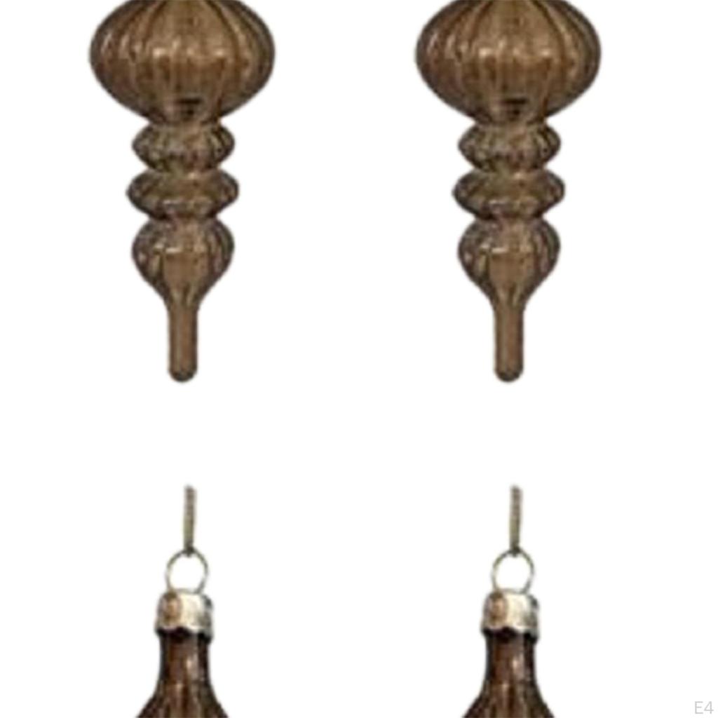 10 Stück Glas Weihnachtskugel Tropfen Vintage Dekorationen Bauernhaus Spitze Ornamente für