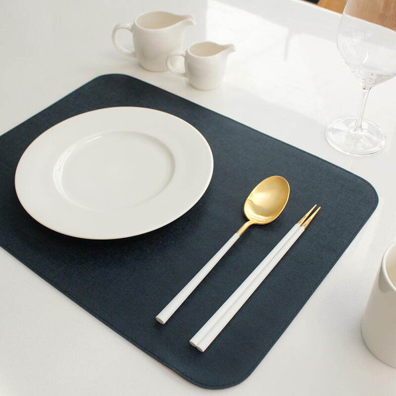 Velvet Faux Leather Double-Sided Table Mat NV+OR