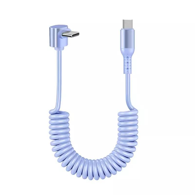 6A Kabel do CarPlay Sprężynowy Wyciskany 6A do Super Szybkiego Ładowania, Kompatybilny z Urządzeniami Huawei i Apple 14.