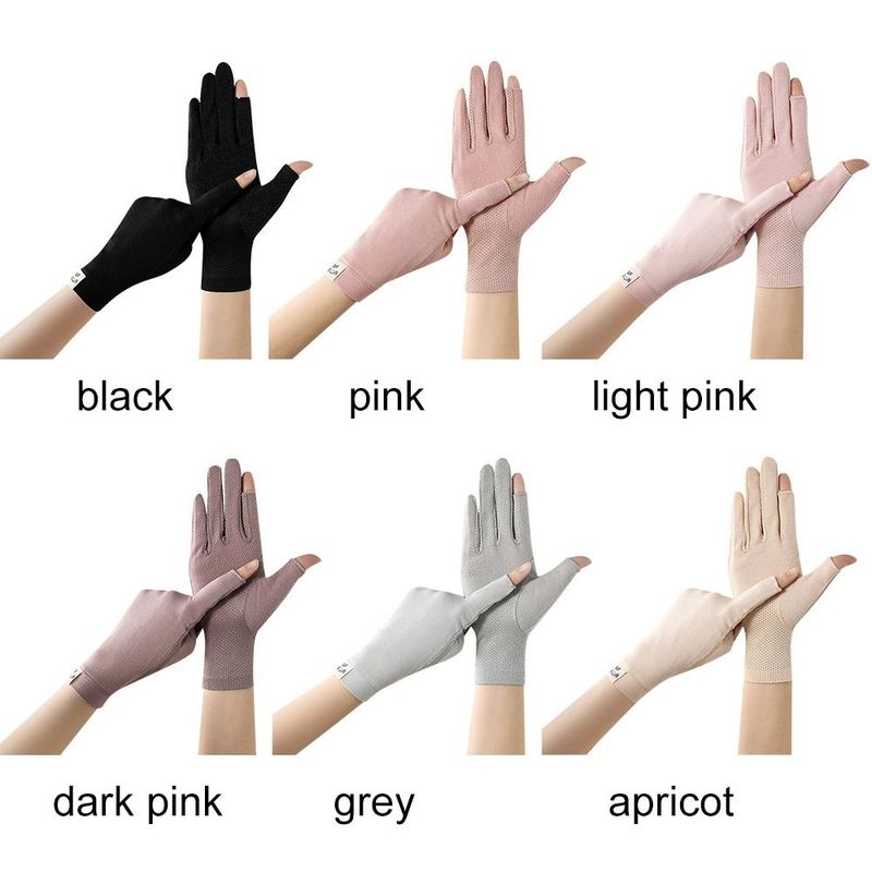 Fashion Touch Screen Women Gloves Spring Summer Breathable Driving Gloves Anti-UV Mittens Thin Gloves