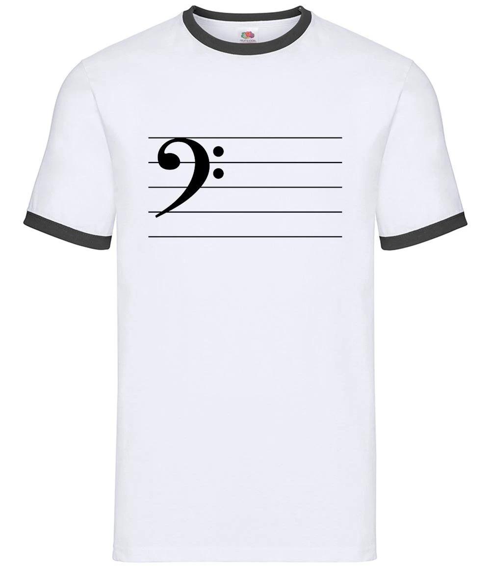 Bass Cleff - Mens Ringer - Sheet Music Symbol Music Musical Composer XXXXL