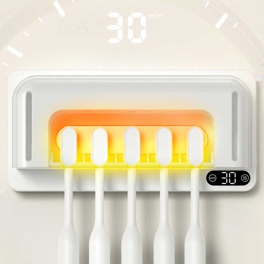 Multifunctional UV Toothbrush Sterilizer Automatic Drying Punch-free Wall-mounted Toothbrush Sterilizer Box