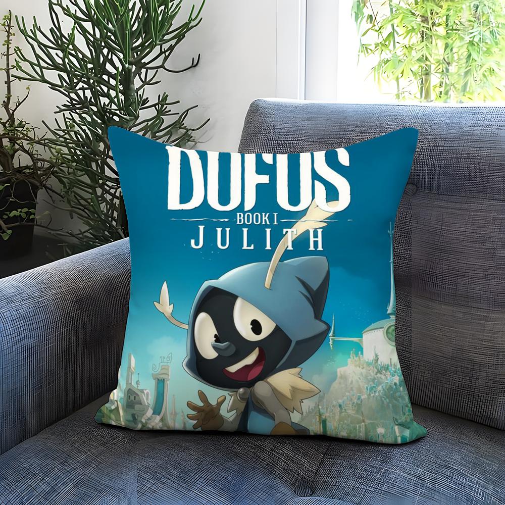 Game D-Dofus Cushion Cover Comfortable Reversible Pillow Cover Ideal for Car Sofa Bedroom & Beyond