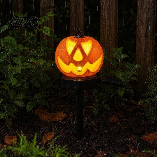 Solar Garden Lights Dusk to Dawn Halloween Pumpkin Light Ghost Pathway Yard