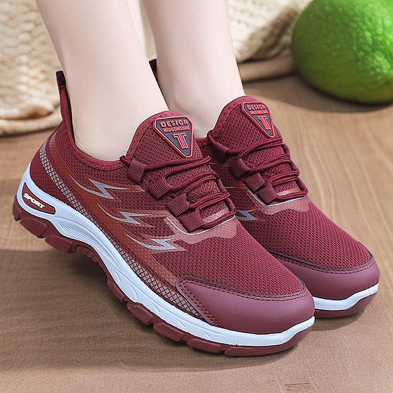 

Туфли на одной педали с мягкой подошвой, дышащие, повседневные, женские туфли для ходьбы для женщин среднего и пожилого возраста, удобная и нескользящая обувь 41